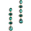 Deepa Gurnani Tyra Drop Earrings In Emerald