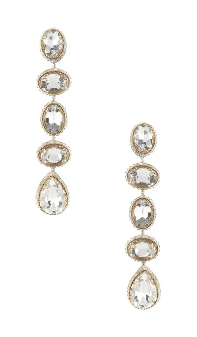 Deepa Gurnani Tyra Earrings In Silver