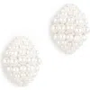 Deepa Gurnani Uma Faux Pearl Drop Earrings In Ivory