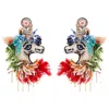 Deepa Gurnani Unicorn Earrings In Multi In Multi