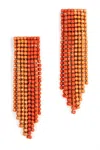Deepa Gurnani Women's Brass Glass Thread Rayla Earrings In Orange In Multi