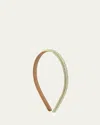 Deepa Gurnani Yanci Beaded Glass Headband In Mint