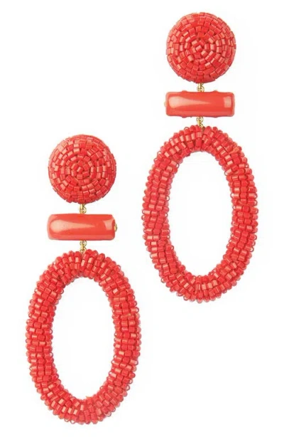 Deepa Gurnani Yolanda Drop Earrings In Green
