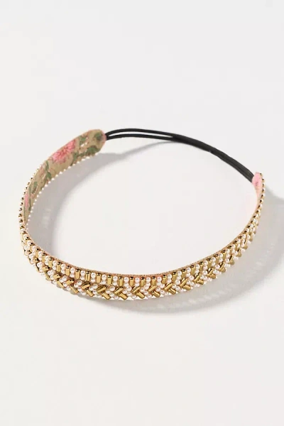 Deepa Lavos Stretchy Headband In Gold