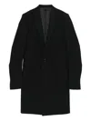Deepti Notched Lapel Coat In Black