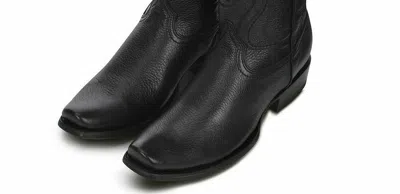 Pre-owned Deer Italian Leather () Boots With Zipper - Handmade By Cuadra Boots (1j1jve) In Black