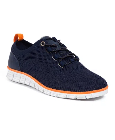 Deer Stags Kids' Big Boys Status Junior Bungee Lace Dress Fashion Sneakers In Navy,orange