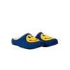 Deer Stags Clogs Men's Us 8 Blue Smiley Face Faux Fur Slip On Slippers Gbnc533