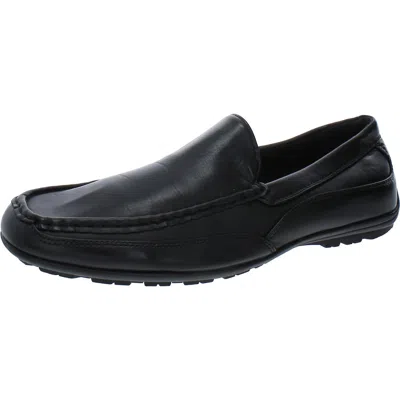Deer Stags Drive Mens Faux Leather Slip On Driving Moccasins In Black
