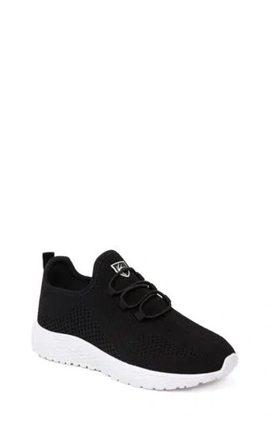 Deer Stags Kids' Beckham Knit Sneaker In Black/white