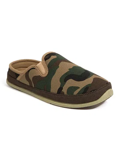 Deer Stags Kids  Lil Spike Slipper Green Camouflage Slip On Shoes Jobb997 In Multi