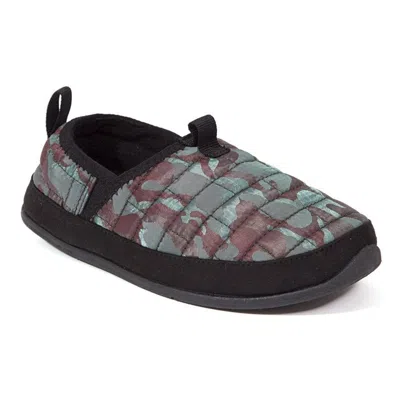 Deer Stags Kids  Lil Yuma Slippers Maroon Camo Quilted Round Toe Slip On Jobb768 In Black