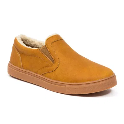 Deer Stags Kids  Tillard Jr. Sneakers Dark Wheat Leather Slip On Shoes Jobb815 In Brown