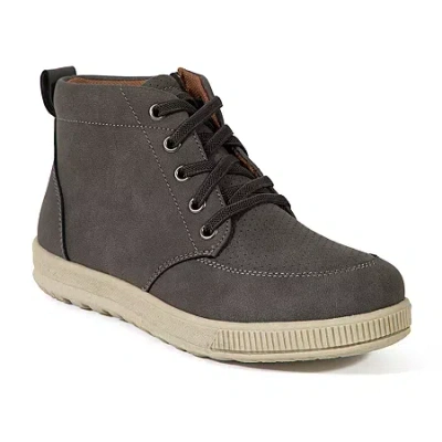 Deer Stags Little & Big Kid Boys Nolan Jr Flat Heel Dress Boots In Gray