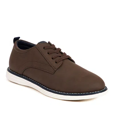 Deer Stags Kids' Little Boys Dapper Jr. Dress Casual Oxford Shoes In Brown,navy