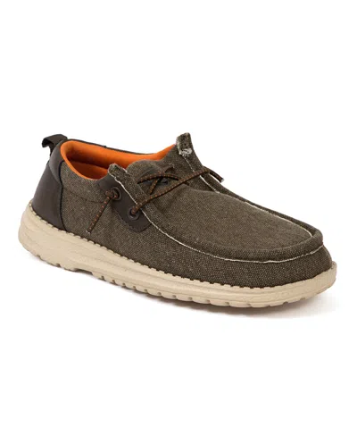 Deer Stags Kids' Little Boys Relax Jr. Bungee Lace Fashion Sneakers In Olive,orange