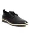 Deer Stags Lisbon Mens Lace-up Faux Leather Oxfords In Black,grey