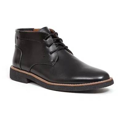 Deer Stags Mens Bangor Block Heel Chukka Boots In Black