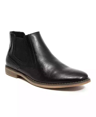 Deer Stags Mikey Dress Boots Men's Black Round Toe Ankle Chelsea Zap2339