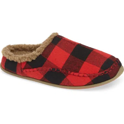 Deer Stags Nordic Slipper In Red/black