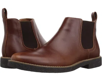 Deer Stags Rockland Boots Men's Dark Brown Faux Leather Chelsea Zap2338