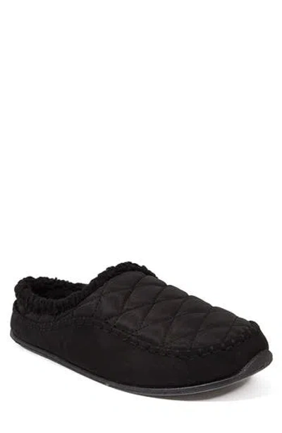 Deer Stags Slipperooz Almo Faux Shearling Clog Slipper In Black