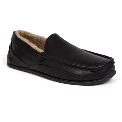 DEER STAGS SPUN MENS COMFORT INSOLE FAUX FUR LINED LOAFER SLIPPERS