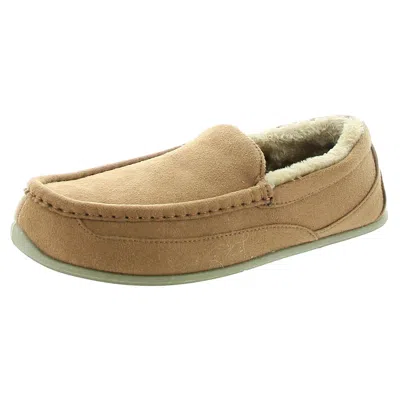 Deer Stags Spun Mens Comfort Insole Faux Fur Lined Loafer Slippers In Pink