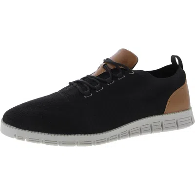 Deer Stags Status Mens Leather Lifestyle Casual And Fashion Sneakers In Black