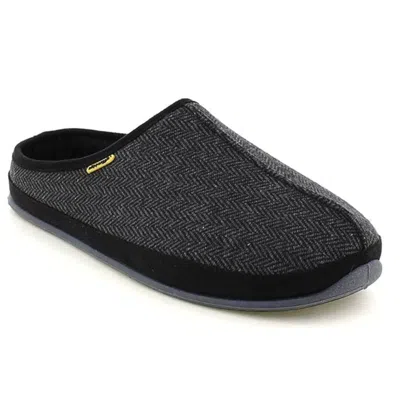 Deer Stags Wherever Slippers Men's Black Round Toe Slip On Mule Zap2321