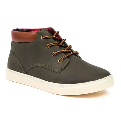 Deer Stags Kids' Youth  Warren Sneaker Dark Green Round Toe Lace Up Casual Boots Htat219