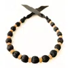 Deer You Women's Embellished Necklace On Luxe Black Satin With Beaded Crystals