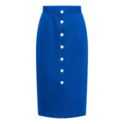 Deer You Women's Florence Fluttering Straight Skirt In Blue