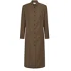 Deer You Women's Neutrals / Green / Brown Ivy Impressing Long Tailored Jacquard Jacket In Kalamata Olive In Green