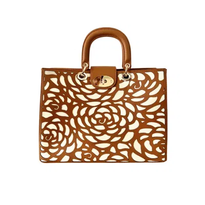 Deer You Women's Neutrals Manhattan Leather Laptop Tote Bag In Black