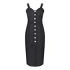 Deer You Women's Queenie Quintessential Sweetheart High Waisted Dress In Black In Black