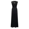 Deer You Victoria Vacationing Black Full Length Gown With Lace Back In Black