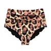 Deessa Ibiza Women's Neutrals / Gold / Brown Leopard Print Tummy Control High-waisted Shapewear Bikini Bottom Mad