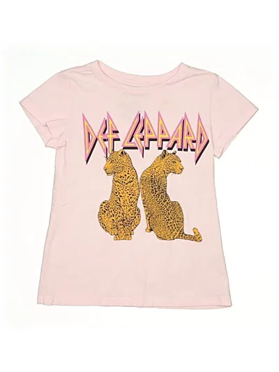 Pre-owned Def Leppard Kids' Short Sleeve T-shirt In Pink