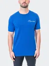 Default Tee Signature Saksblue In Blue