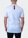 Default Tee Stacked White In Blue