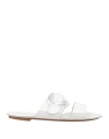 Definery Woman Sandals White Size 8 Leather In White