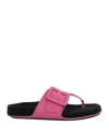 DEFINERY DEFINERY WOMAN THONG SANDAL MAGENTA SIZE 8 LEATHER