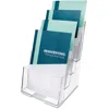 Deflecto Multi-compartment Docuholder - 4 Pocket(s) - 4 Tier(s) - 10" Height X 4.9" Width X 8" Depth In Transparent