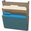 Deflecto Ez Link Unbreakable Docupocket - 7" Height X 13" Width X 4" Depth - Unbreakable - Smoke - P In Blue