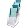 Deflecto Multi-compartment Docuholder - 4 Pocket(s) - 4 Tier(s) - 10" Height X 4.9" Width X 8" Depth In Transparent