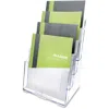 Deflecto Multi-compartment Docuholder - 920 X Sheet - 4 Compartment(s) - 1.57" - 13.5" Height X 9.3" In Transparent