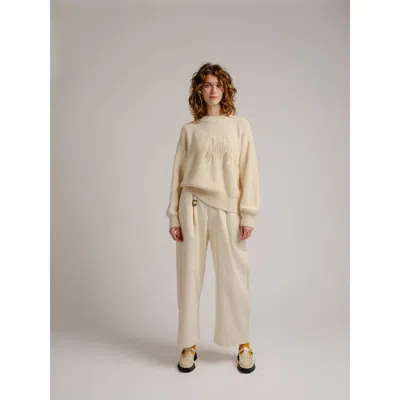 Degen Oversized Pima Cotton Sweater In Bone