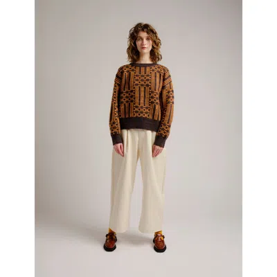Degen Passing Through Oversized Merino Sweater In Earth