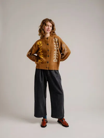 Degen Rylie Wide Leg Denim Pant In Black Denim